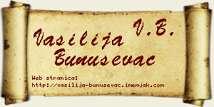 Vasilija Bunuševac vizit kartica